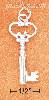 Sterling Silver HIGH POLISH SKELETON KEY CHARM