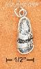 Sterling Silver ANTIQUED DOUBLE STRAP LEFT SANDAL CHARM