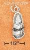 Sterling Silver ANTIQUED DOUBLE STRAP LEFT SANDAL CHARM