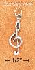 Sterling Silver ANTIQUED G CLEF CHARM