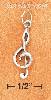 Sterling Silver ANTIQUED G CLEF CHARM Sterling Silver ANTIQUED G CLEF CHARM