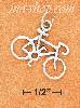 Sterling Silver HIGH BICYCLE CHARM SIDE VIEW