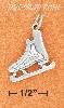 Sterling Silver 3D ANTIQUED HOCKEY ICE SKATE CHARM