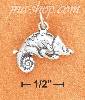 Sterling Silver 3D ANTIQUED CHAMELEON CHARM WITH CURLED TAIL Sterling Silver 3D ANTIQUED CHAMELEON CHARM WITH CURLED TAIL