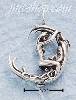 Sterling Silver LADY SWINGING ON THE MOON CHARM