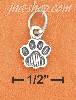 Sterling Silver ANTIQUED SMALL PAWPRINT CHARM Sterling Silver ANTIQUED SMALL PAWPRINT CHARM