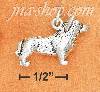 Sterling Silver 3D ANTIQUED CORGI CHARM Sterling Silver 3D ANTIQUED CORGI CHARM