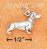 Sterling Silver 3D ANTIQUED DACHSHUND CHARM Sterling Silver 3D ANTIQUED DACHSHUND CHARM