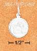 Sterling Silver ITALIAN 12MM ROUND SATIN FINISH RAFAEL CHARM Sterling Silver ITALIAN 12MM ROUND SATIN FINISH RAFAEL CHARM