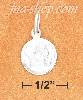 Sterling Silver ITALIAN 10MM ROUND SATIN FINISH RAFAEL CHARM Sterling Silver ITALIAN 10MM ROUND SATIN FINISH RAFAEL CHARM
