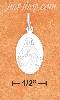 Sterling Silver HIGH POLISH OVAL JESUS MEDAL CHARM Sterling Silver HIGH POLISH OVAL JESUS MEDAL CHARM