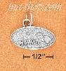 Sterling Silver OVAL ANTIQUED "HAWAII" MAP CHARM