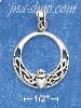 Sterling Silver ANTIQUED 15MM ROUND CROWNED HEART & CELTIC KNOTS Sterling Silver ANTIQUED 15MM ROUND CROWNED HEART & CELTIC KNOTS
