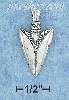 Sterling Silver ANTIQUED ARROWHEAD W/ ROPE CHARM