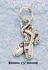 Sterling Silver ANTIQUED BALLET SLIPPERS CHARM