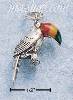 Sterling Silver TOUCAN W/ THREE COLOR STONE BILL CHARM (MAL-CORA Sterling Silver TOUCAN W/ THREE COLOR STONE BILL CHARM (MAL-CORA