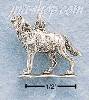 Sterling Silver HOWLING WOLF CHARM Sterling Silver HOWLING WOLF CHARM