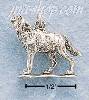 Sterling Silver HOWLING WOLF CHARM