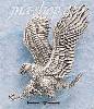 Sterling Silver LARGE LANDING BALD EAGLE CHARM