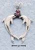 Sterling Silver KISSING DOLPHINS W/ AMETHYST CHARM Sterling Silver KISSING DOLPHINS W/ AMETHYST CHARM