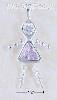 Sterling Silver JUNE BEAD GIRL CHARM W/ LIGHT PURPLE CZ Sterling Silver JUNE BEAD GIRL CHARM W/ LIGHT PURPLE CZ