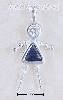 Sterling Silver SEPTEMBER BEAD GIRL CHARM W/ DARK BLUE CZ Sterling Silver SEPTEMBER BEAD GIRL CHARM W/ DARK BLUE CZ