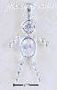 Sterling Silver APRIL BEAD BOY CHARM W/ CLEAR CZ Sterling Silver APRIL BEAD BOY CHARM W/ CLEAR CZ