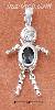 Sterling Silver DECEMBER BEAD BOY CHARM W/ BLUE CZ Sterling Silver DECEMBER BEAD BOY CHARM W/ BLUE CZ