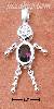 Sterling Silver FEBRUARY BEAD BOY CHARM W/ PURPLE CZ