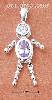 Sterling Silver JUNE BEAD BOY CHARM W/ LIGHT PURPLE CZ Sterling Silver JUNE BEAD BOY CHARM W/ LIGHT PURPLE CZ