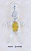 Sterling Silver NOVEMBER BEAD BOY CHARM W/ YELLOW CZ