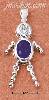 Sterling Silver SEPTEMBER BEAD BOY CHARM W/ DARK BLUE CZ Sterling Silver SEPTEMBER BEAD BOY CHARM W/ DARK BLUE CZ