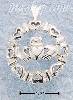 Sterling Silver ROUND CLADDAGH SURROUNDED W/ HEARTS Sterling Silver ROUND CLADDAGH SURROUNDED W/ HEARTS