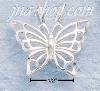 Sterling Silver DIAMOND CUT OPEN BUTTERFLY