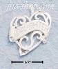Sterling Silver "DAUGHTER" BANNER IN FLAT HEART