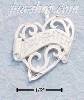 Sterling Silver "DAUGHTER" BANNER IN FLAT HEART Sterling Silver "DAUGHTER" BANNER IN FLAT HEART