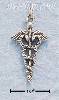 Sterling Silver ANTIQUED CADUCEUS CHARM Sterling Silver ANTIQUED CADUCEUS CHARM