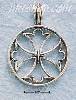 Sterling Silver ROUND OPEN CROSS CHARM