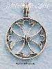 Sterling Silver ROUND OPEN CROSS CHARM Sterling Silver ROUND OPEN CROSS CHARM