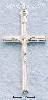 Sterling Silver LARGE ITALIAN TUBULAR CRUCIFIX