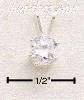 Sterling Silver 5MM ROUND CZ PENDANT