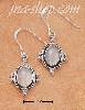 Sterling Silver OVAL MOONSTONE EARRINGS ON FRENCH WIRES