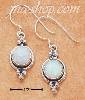 Sterling Silver ROUND SYNTHETIC OPAL CONCHO W/ THREE DOTS FRENCH