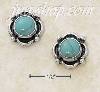 Sterling Silver SMALL ROUND TURQUOISE CONCHO POST EARRINGS