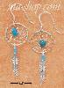 Sterling Silver SMALL TURQUOISE DREAMCATCHER EARRINGS
