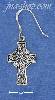 Sterling Silver ANTIQUED CELTIC CROSS FRENCH WIRE EARRINGS (NICK