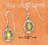 Sterling Silver 5X7MM OVAL PERIDOT WITH SIMPLE BORDER FRENCH WIR