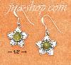 Sterling Silver 16MM POINTED PETAL FLOWER WITH 5MM ROUND PERIDOT