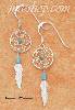 Sterling Silver TINY TURQUOISE DREAMCATCHER EARRINGS