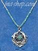 Sterling Silver 16" LIQUID SILVER NECKLACE W/ ROUND TURQUOISE &